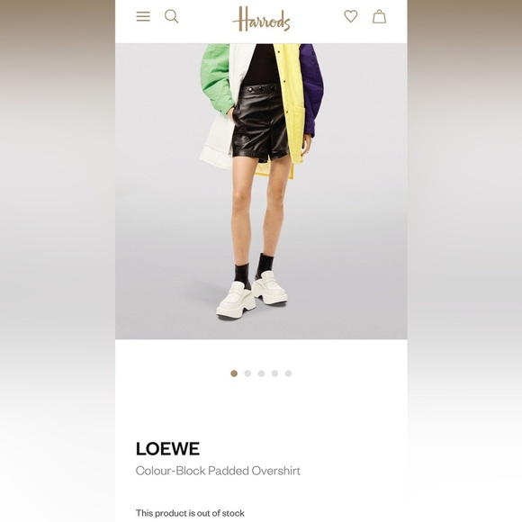 NWT Loewe Padded Overshirt Multicolored Jacket Leather Collar Over shir multi - Picture 15 of 16